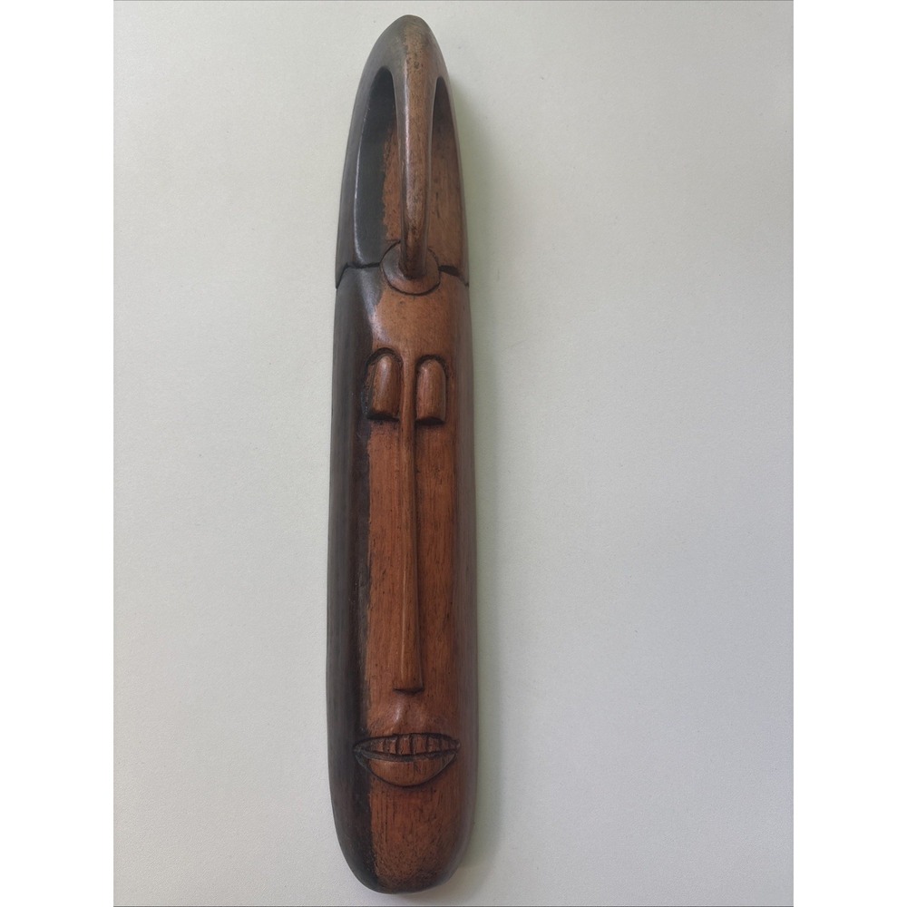 African Tribal Mask Hand Carved Wood Wall Hanging African Craft Nigeria